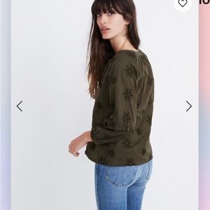 Madewell‎ Embroidered Bubble-Sleeve Shirt